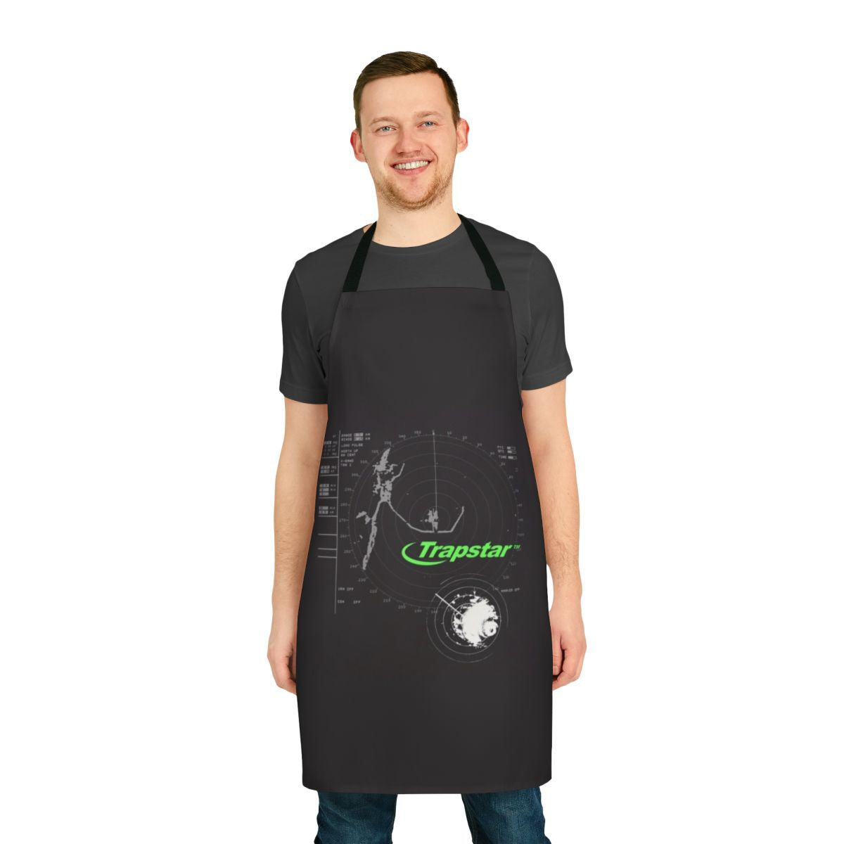 Trapstar-inspired hyperdrive cyclone apron with a sleek and stylish design.
