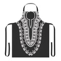 Stylish black and white tribal print apron