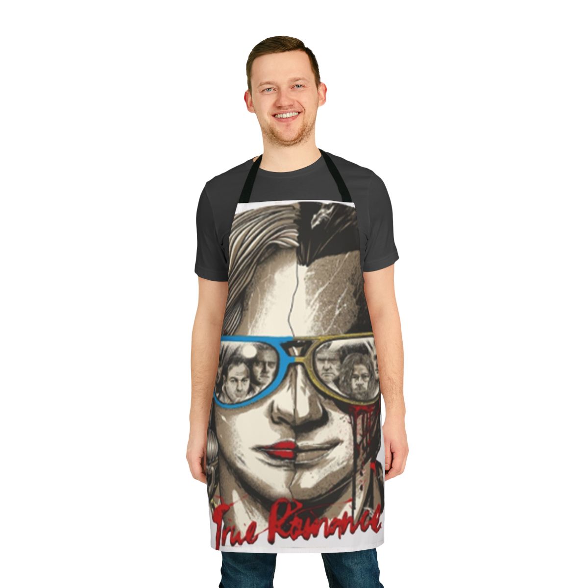 Apron featuring a classic movie poster design from the 1990s romantic crime film True Romance
