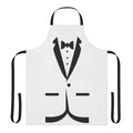 Tuxedo bow tie apron with a playful animal design for formal events