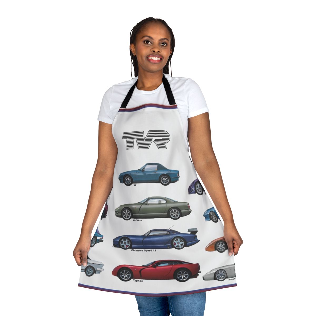 Poster TVR car inspired apron with iconic car models
