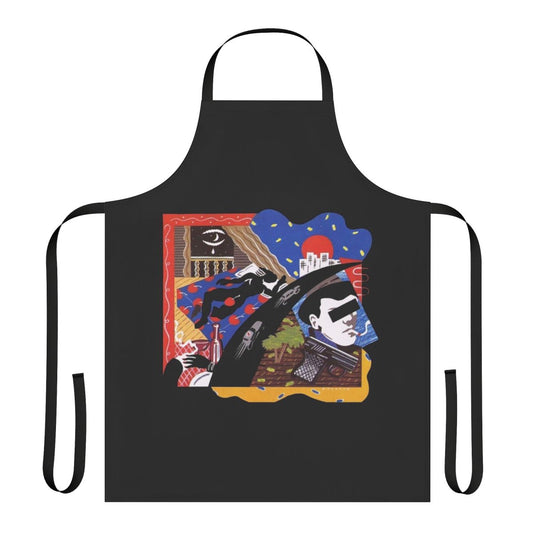 Stylish UB40 inspired apron with musical elements