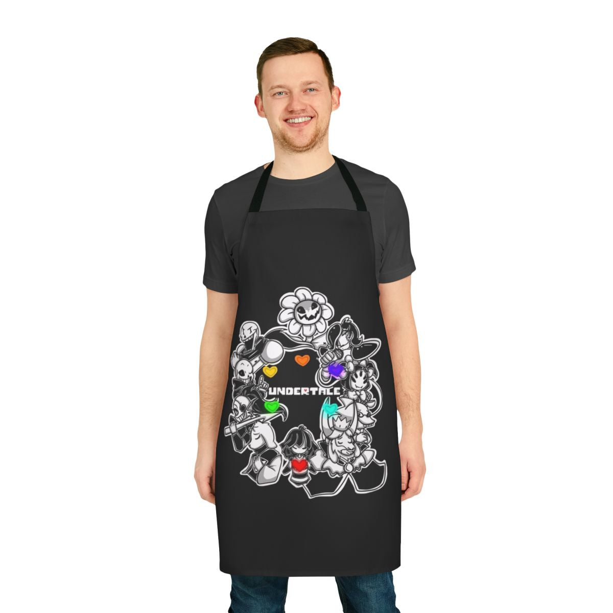 Undertale-themed apron with minimalist design for gaming and indie fans