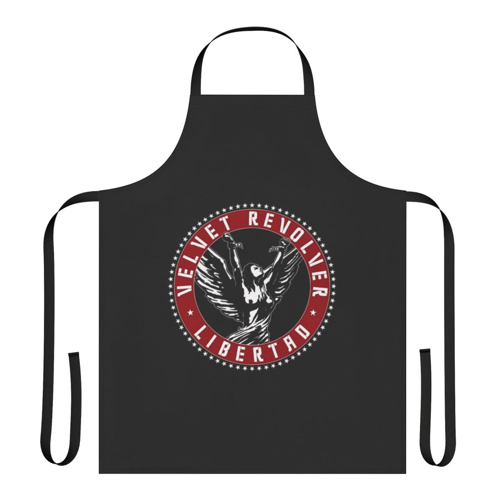 Velvet rock band apron with adjustable neck and waist