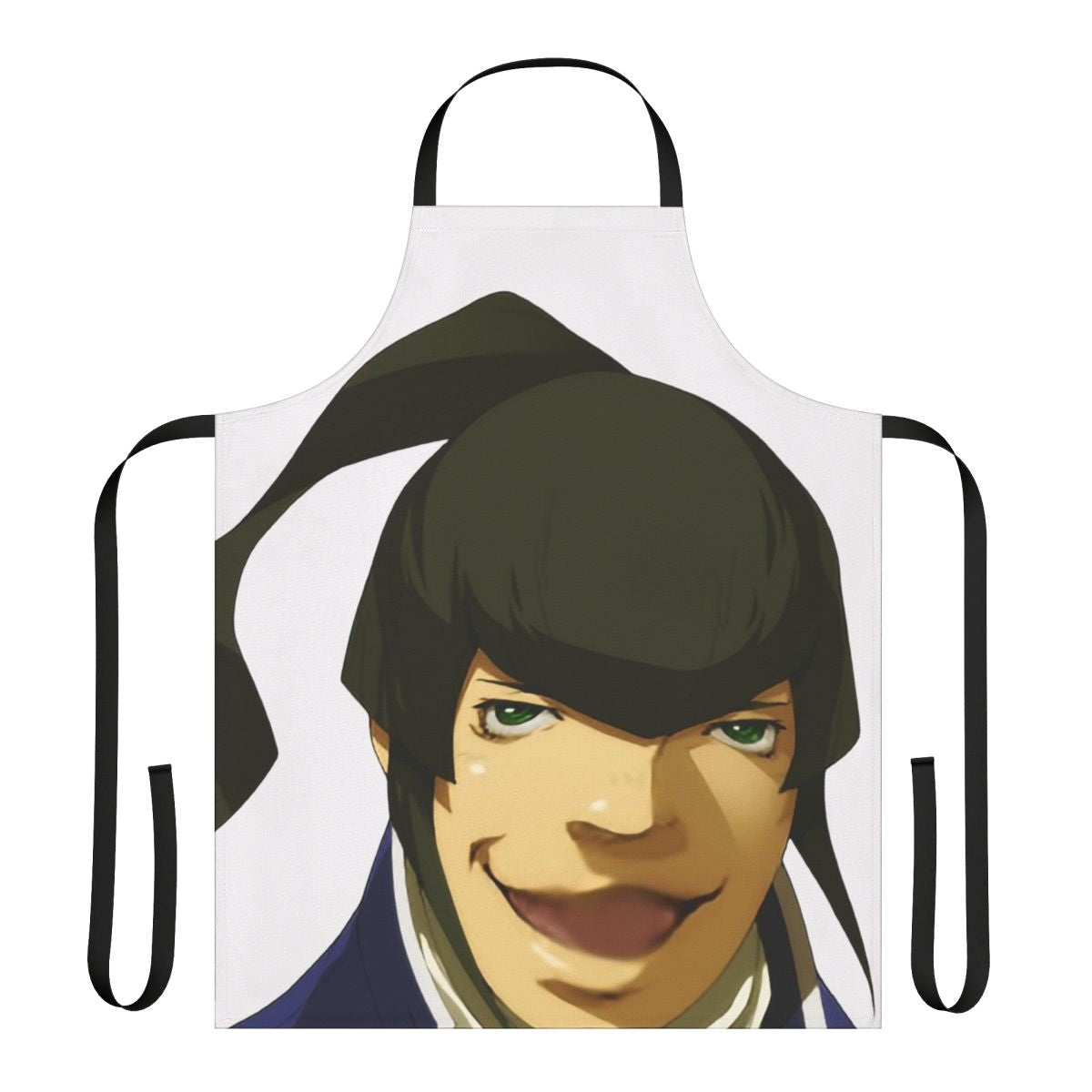 Shin Megami Tensei-themed apron with a stylish design for video game fans