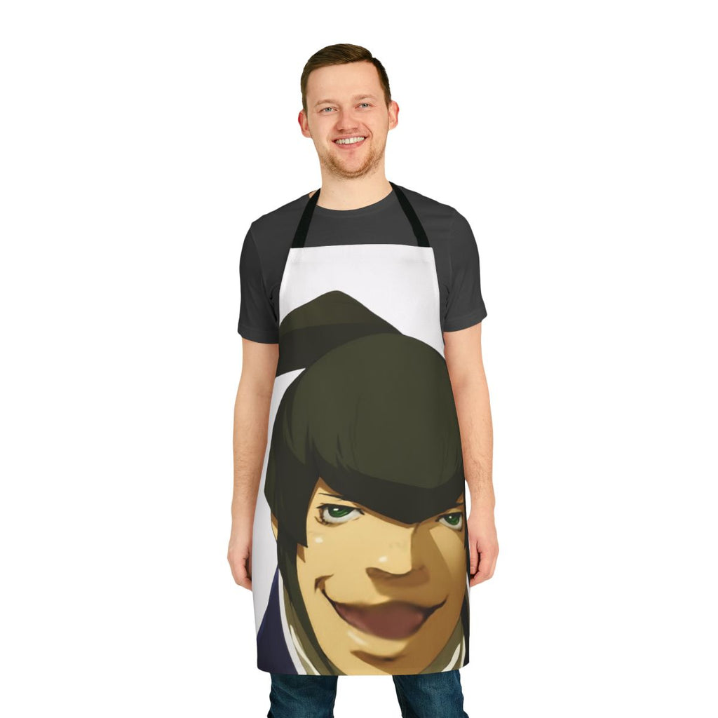 Shin Megami Tensei-themed apron with a stylish design for video game fans