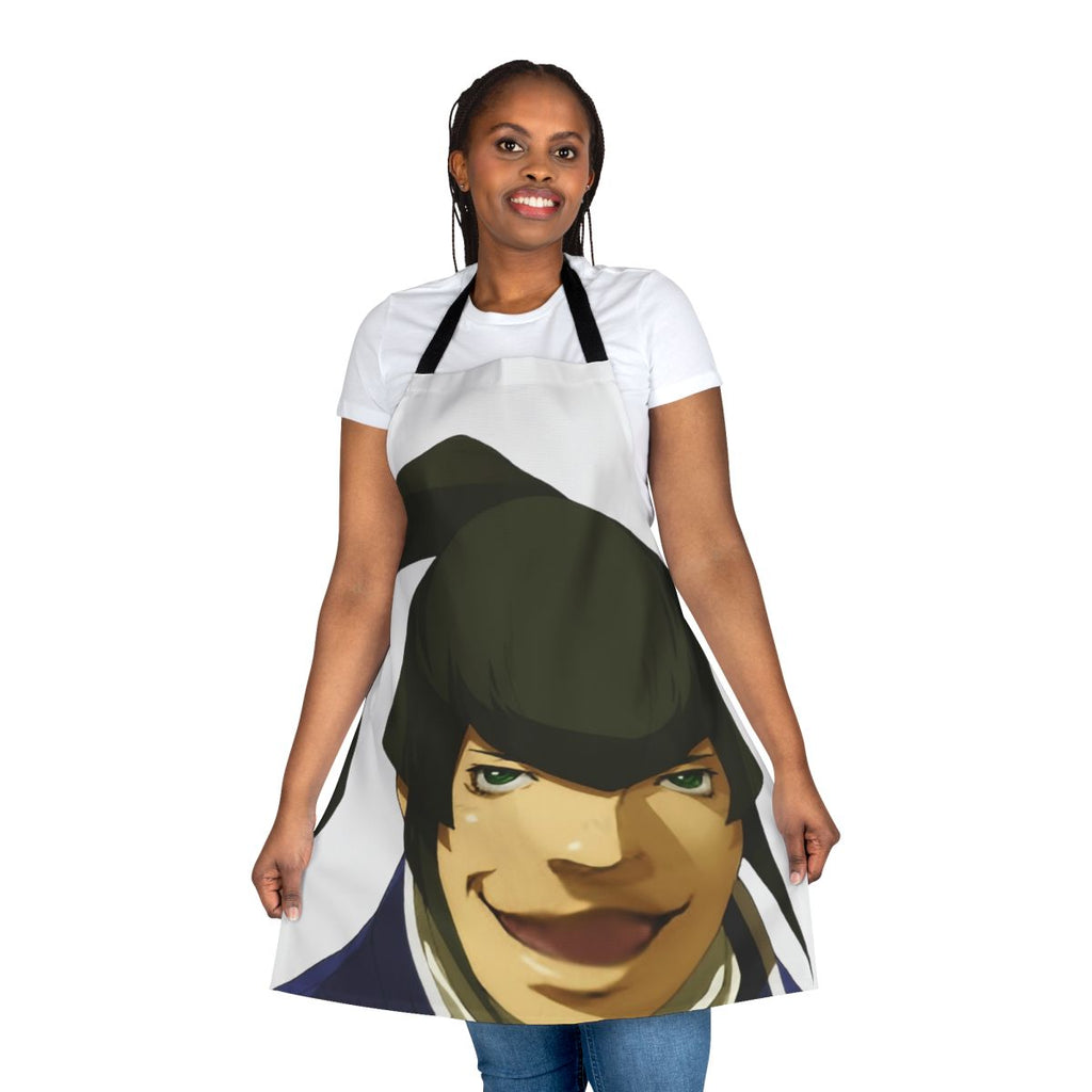Shin Megami Tensei-themed apron with a stylish design for video game fans