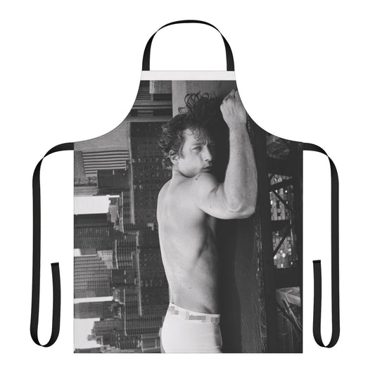 Vintage-style apron with an image of actor Jeremy Allen White