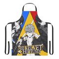 Stylish vintage-inspired chiptunes apron with a blend of musical genres