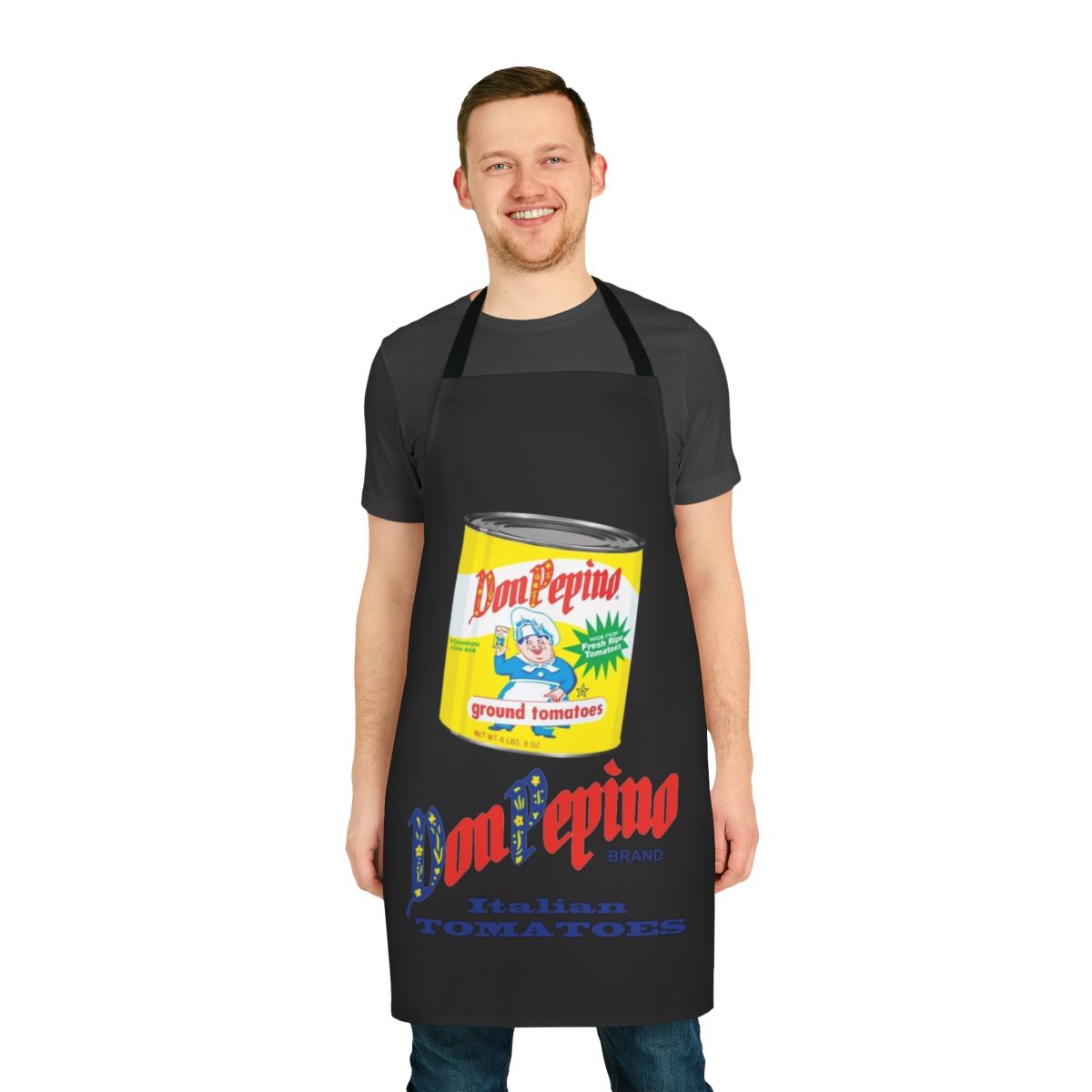 Vintage-style "Don Pepino" food apron for cooking and kitchen use