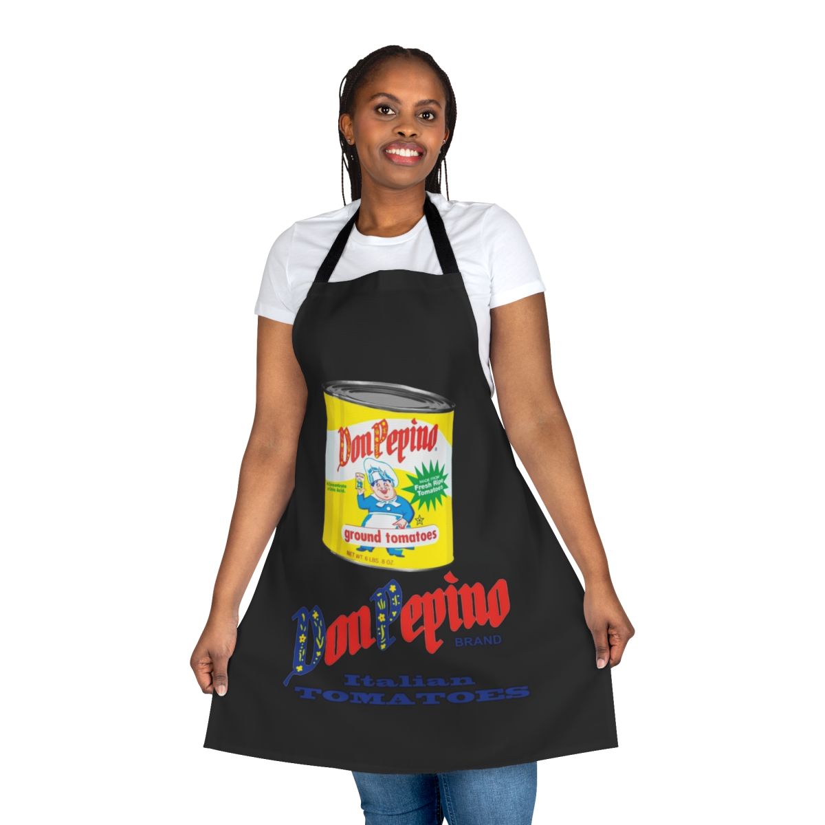 Vintage-style "Don Pepino" food apron for cooking and kitchen use