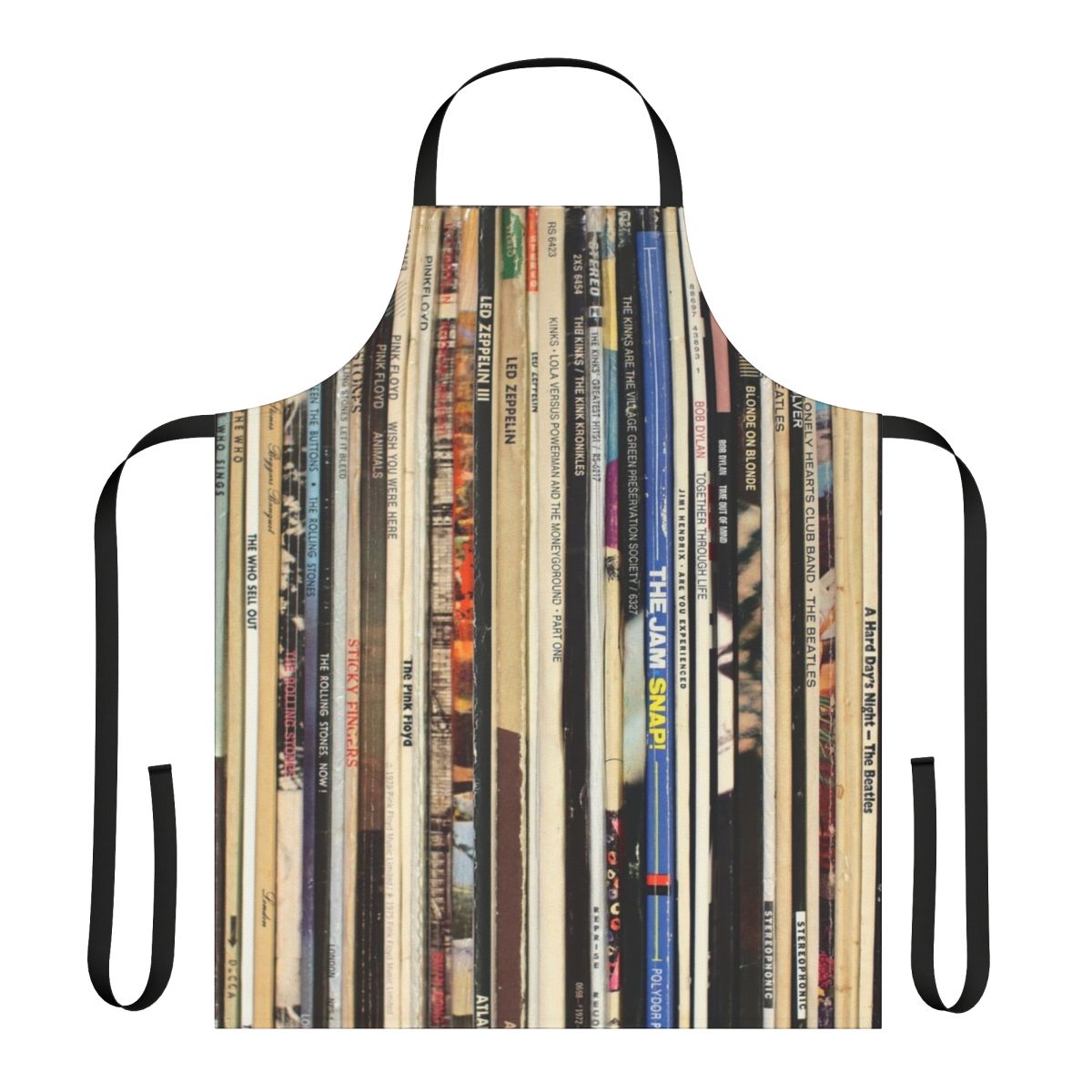 Durable, high-quality apron featuring a classic rock vinyl record design