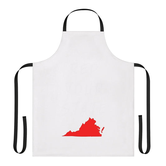 Virginia state pride apron featuring the Virginia flag design