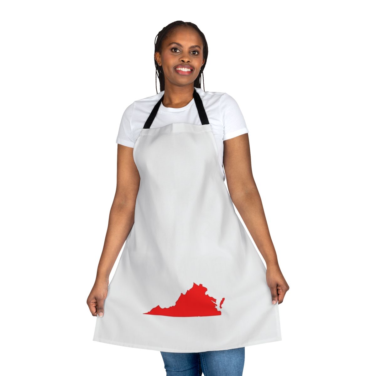 Virginia state pride apron featuring the Virginia flag design