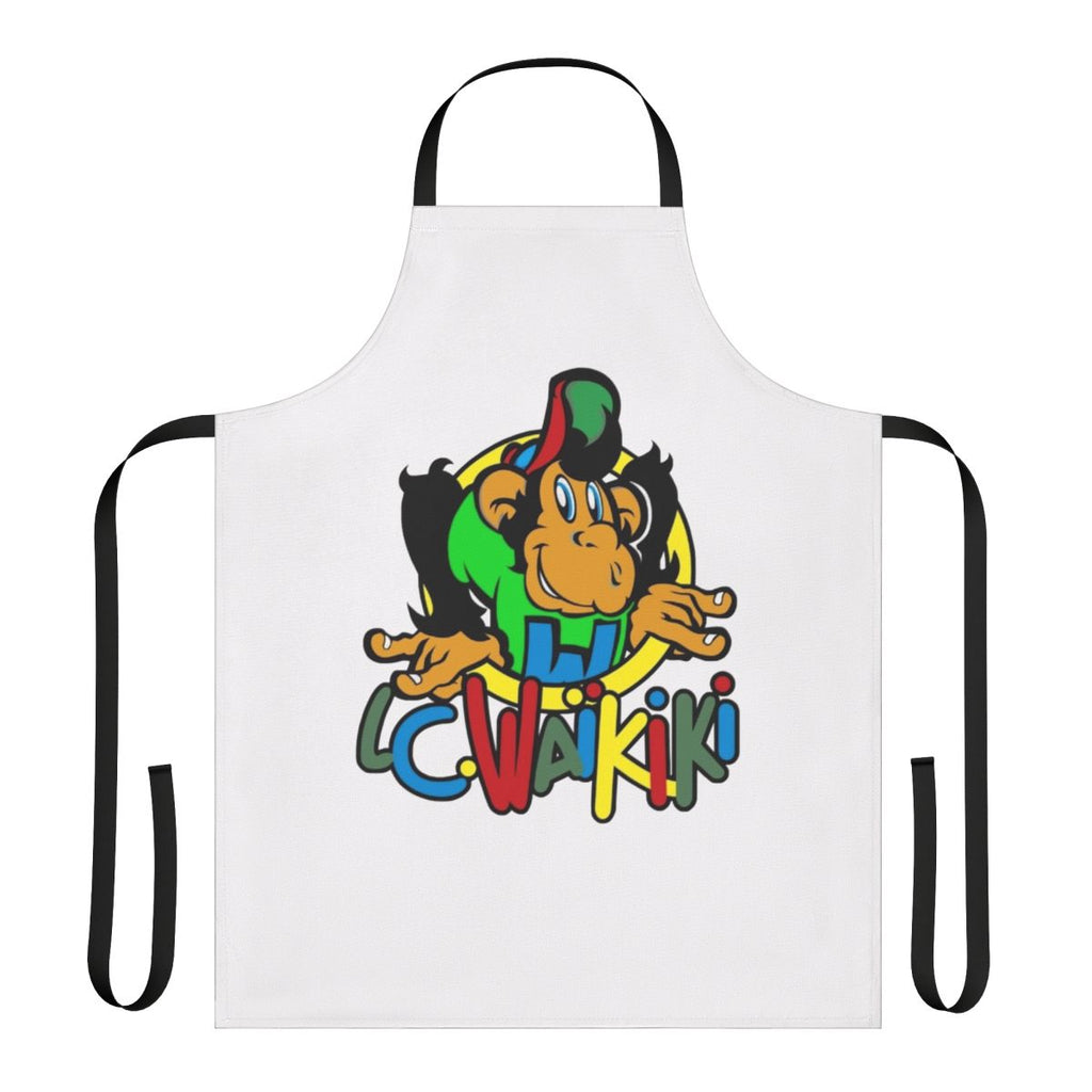 Waikiki-inspired apron with tropical floral design