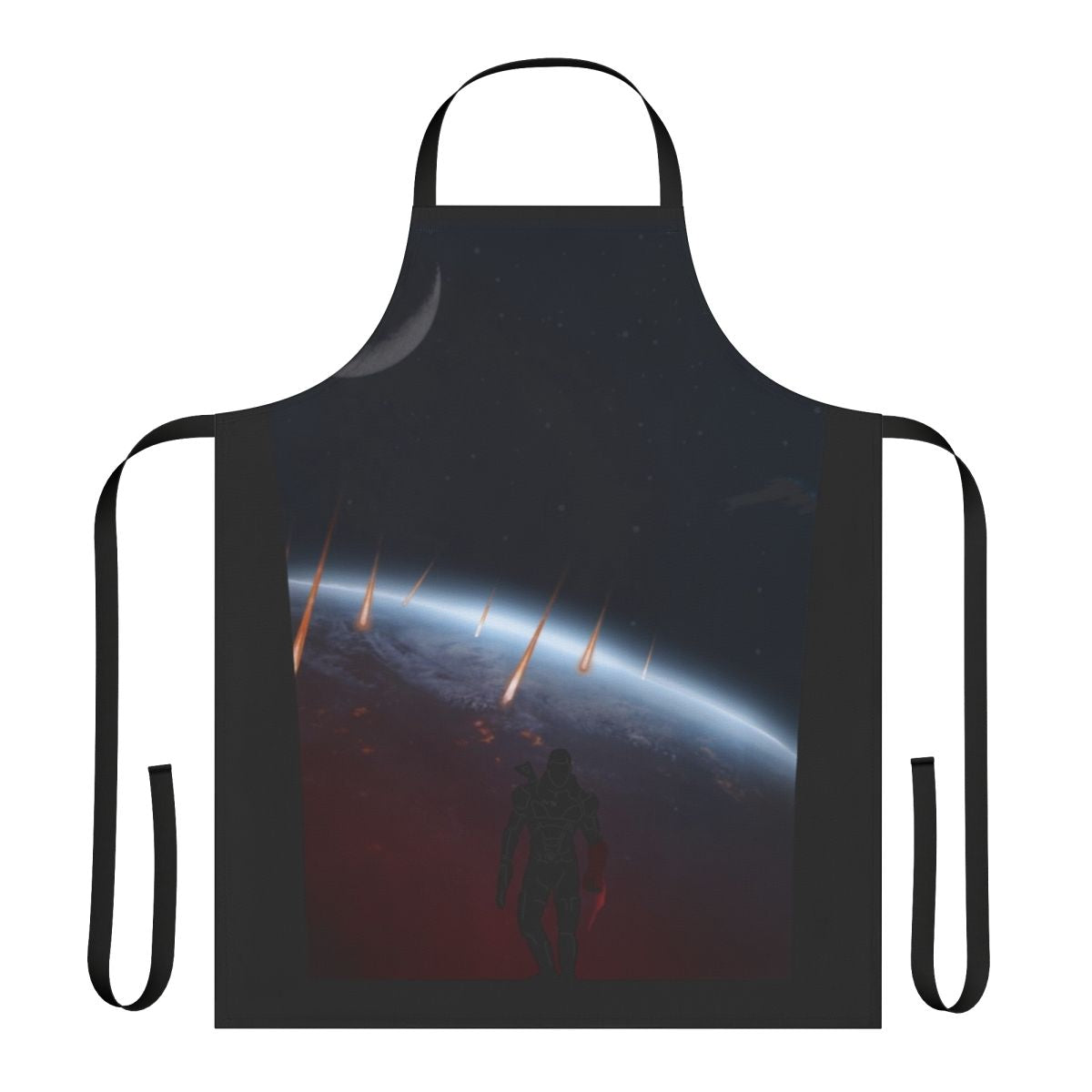 Apron featuring the Warriors Landscapes design, perfect for Mass Effect enthusiasts