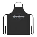 Apron with a visually striking soundwave graphic design, perfect for music lovers and audio engineers.