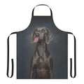 Weimaraner dog silhouette printed on a high-quality cotton apron