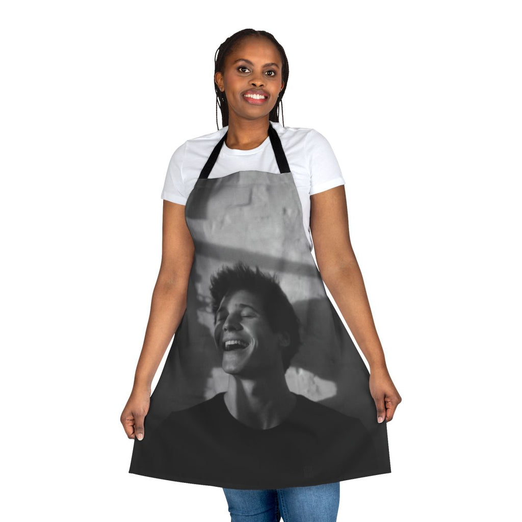 A high-quality apron featuring the name and artistic design of popular German singer-songwriter Wincent Weiss.