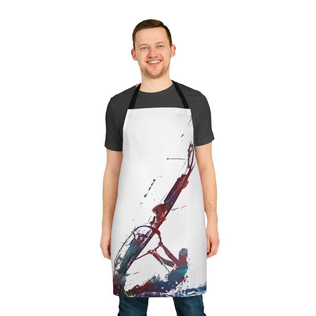 Windsurfing sport-themed apron with a bold, artistic design