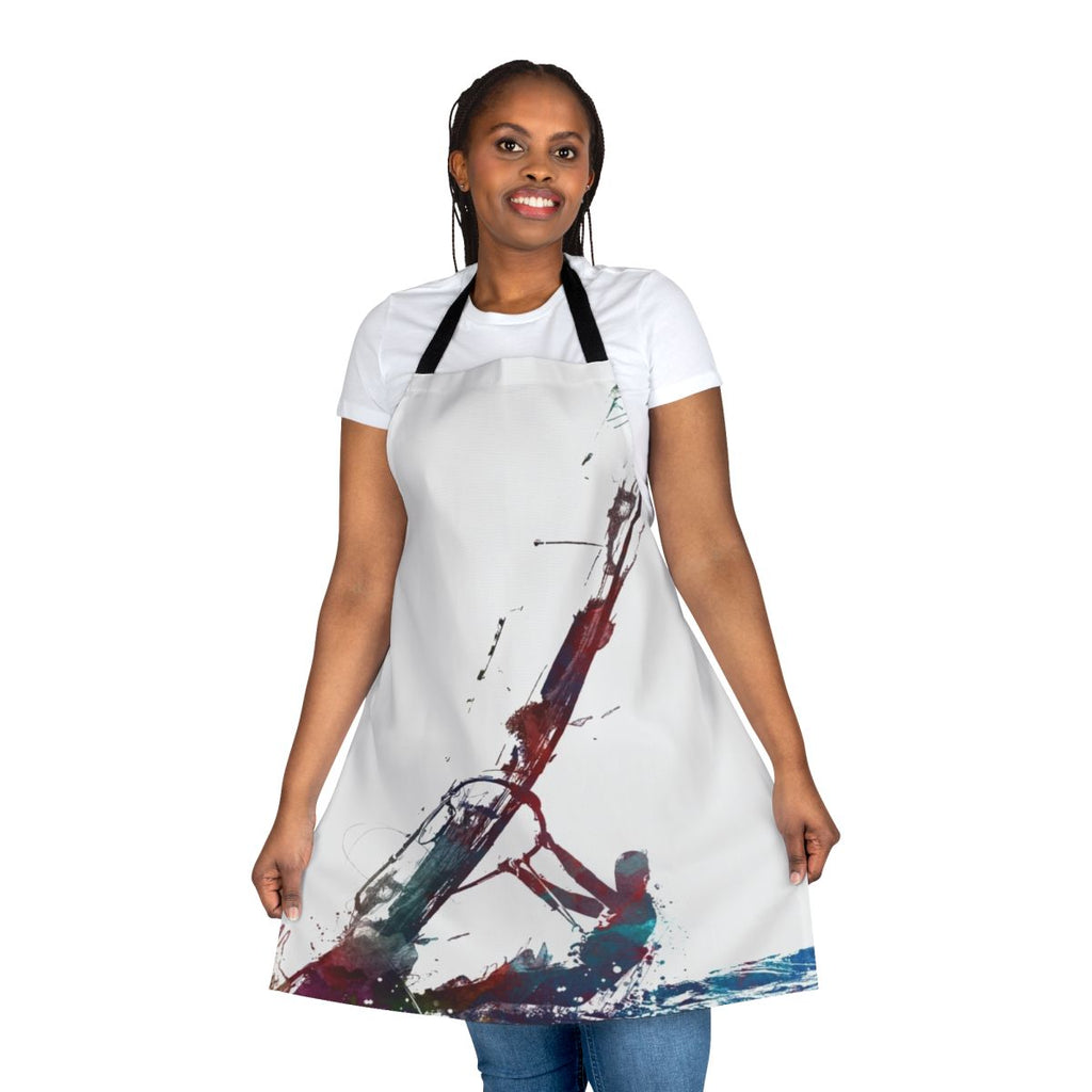 Windsurfing sport-themed apron with a bold, artistic design