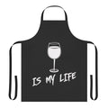 Apron with "Wine Is My Life" text, perfect for wine lovers