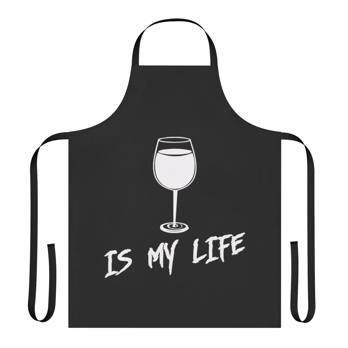 Apron with "Wine Is My Life" text, perfect for wine lovers