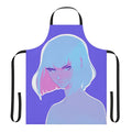 Vibrant winter apron with a colorful, manga-style illustration