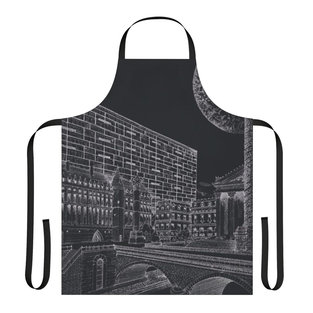 Dinos-themed apron with a winter in Paris design