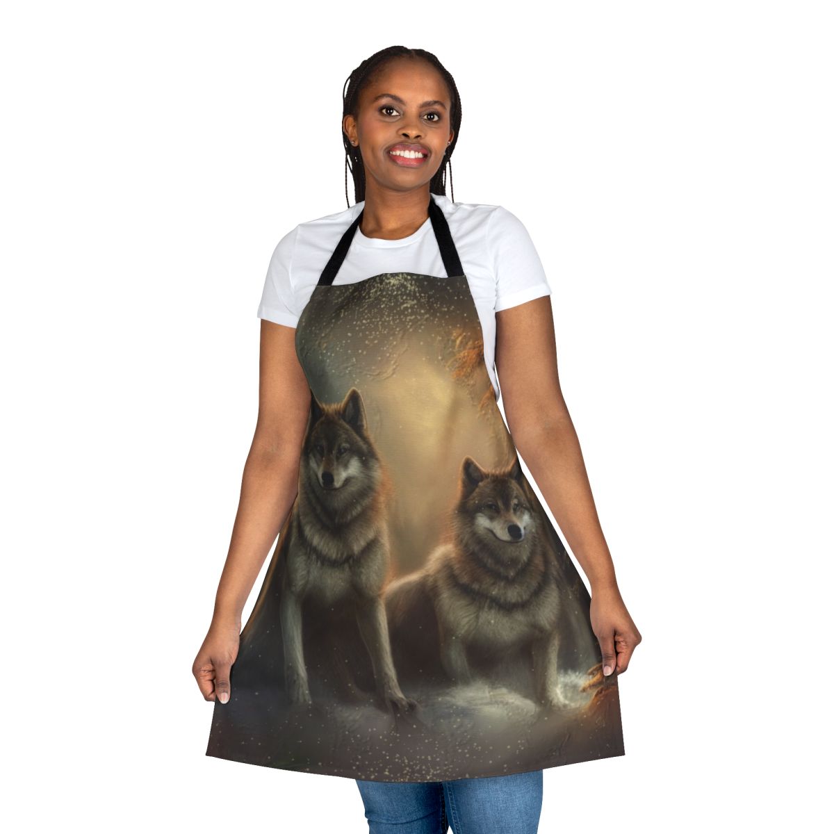 Winter Wolves Apron with an Original Wolf Design