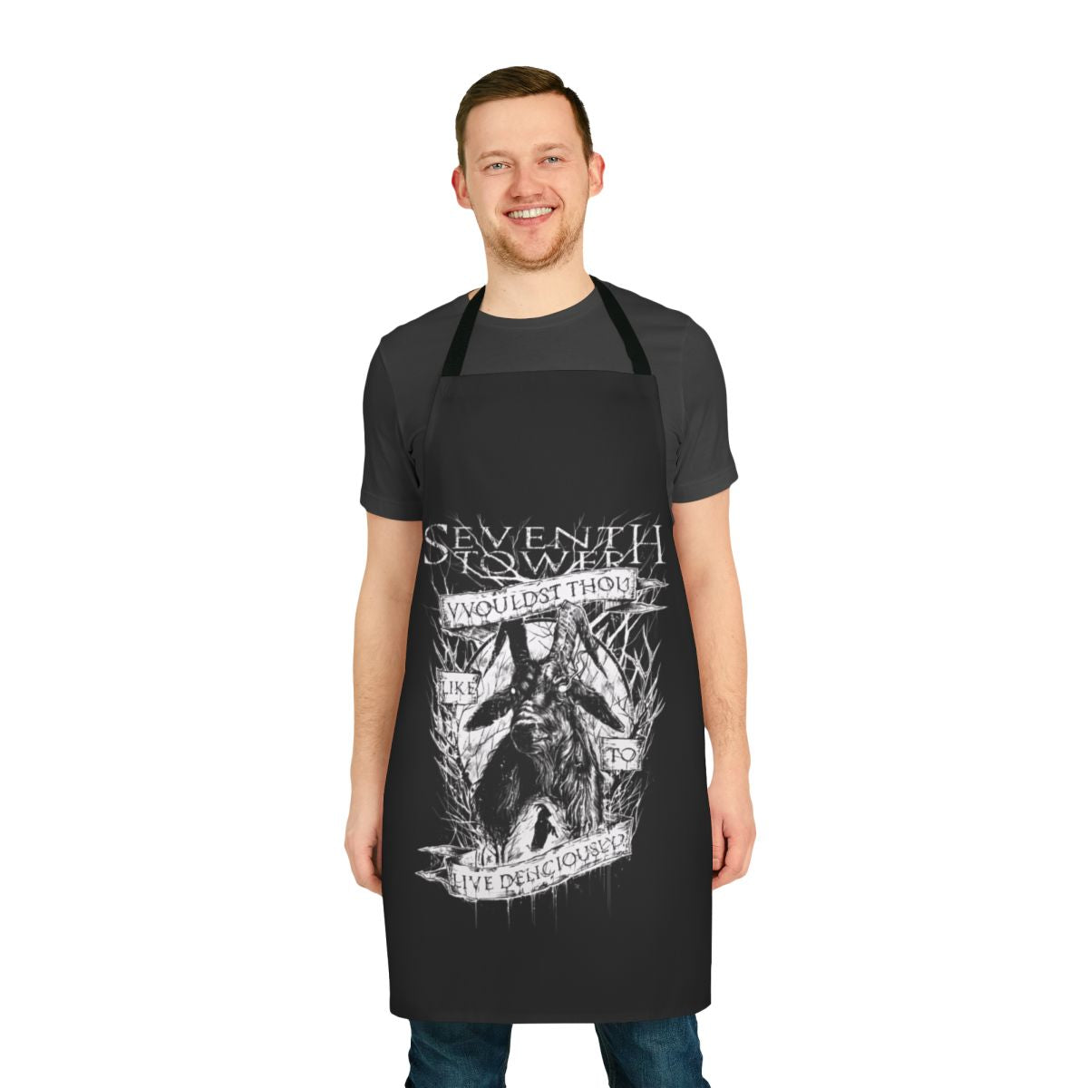 Apron featuring a witch-inspired design for live deliciously fans