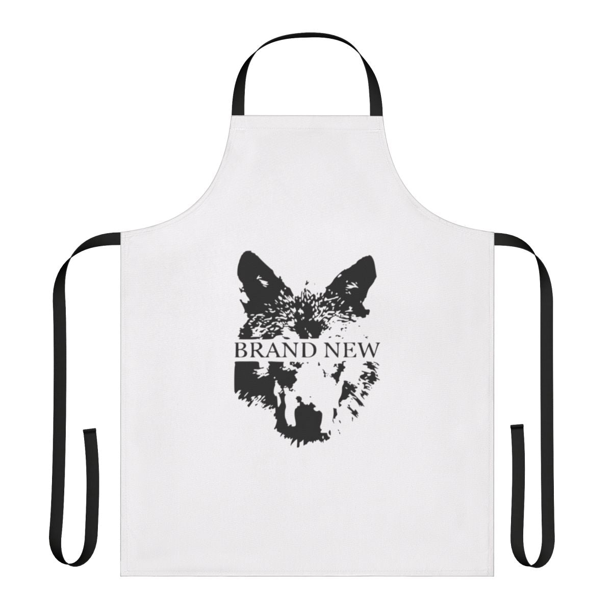 Stylish wolf-themed apron with emo and screamo design