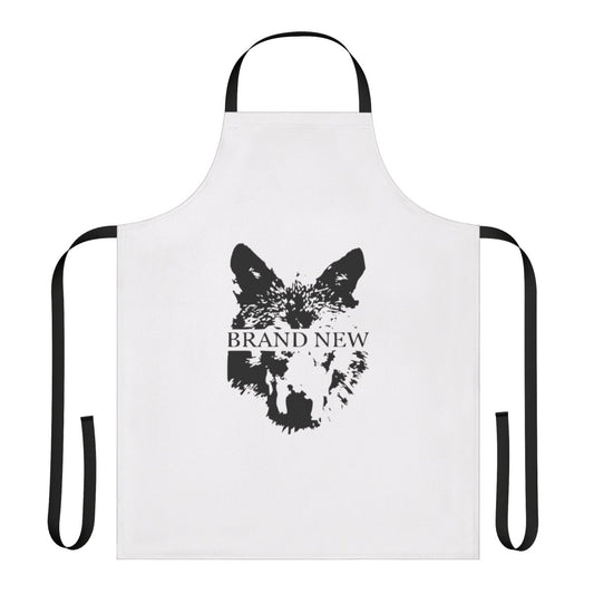 Stylish wolf-themed apron with emo and screamo design