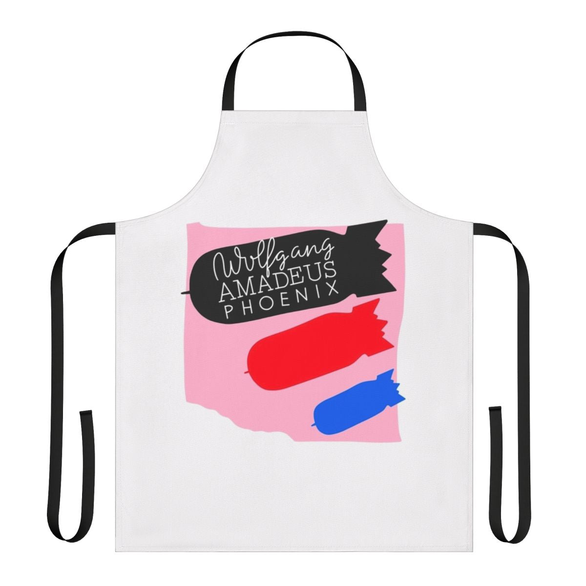 Apron featuring the iconic album cover art for Wolfgang Amadeus Phoenix by the band Phoenix