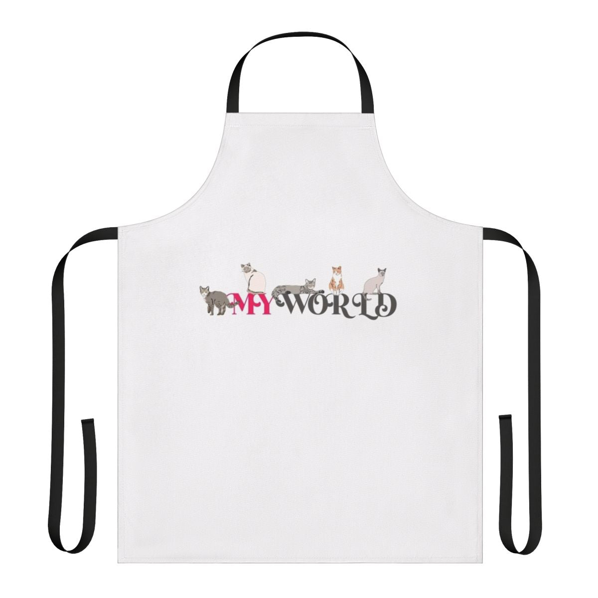 Colorful world-themed apron with various illustrations