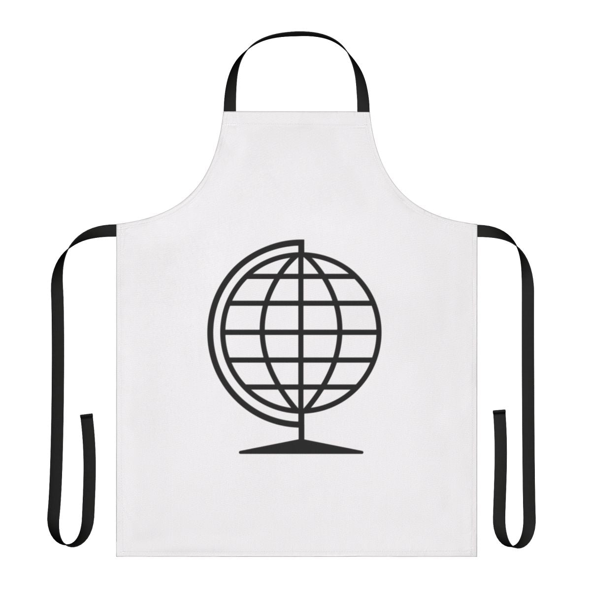 Apron with a vibrant globe pattern, perfect for the world traveler or geography enthusiast.