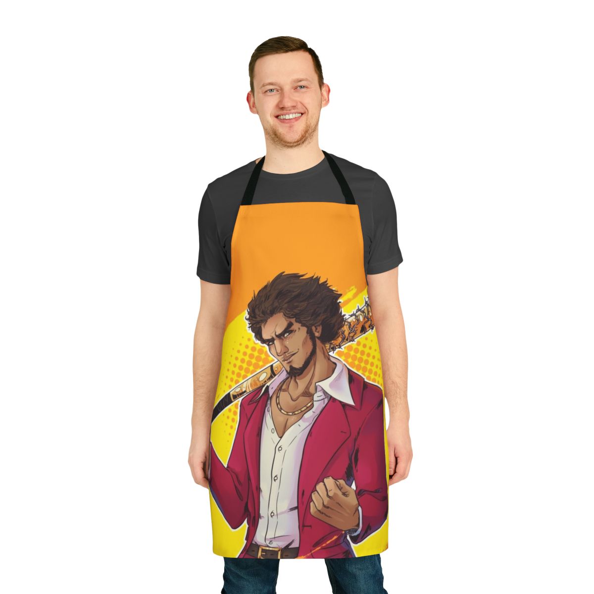 Ichiban Kasuga-inspired apron for fans of the Yakuza/Ryu ga Gotoku series