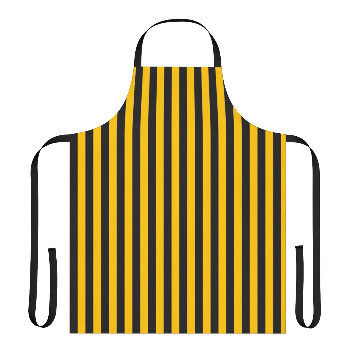 Yellow and black striped pattern apron