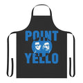 Yellow apron with musical notes and instruments