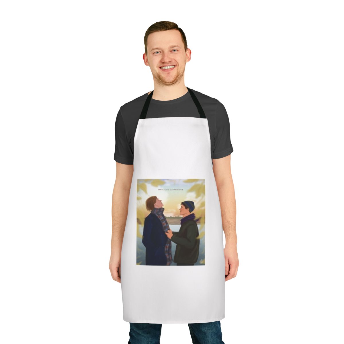 Young Royals-inspired apron featuring prince wilhelm and prince simon