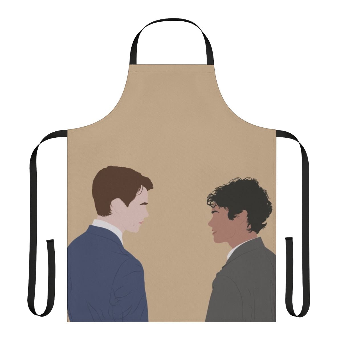 Stylish apron featuring a minimalist line art design inspired by the Netflix series Young Royals