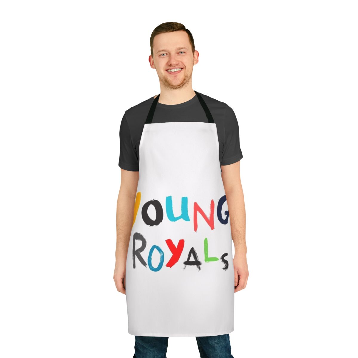 Young Royals inspired apron with characters Simon and Wilhelm