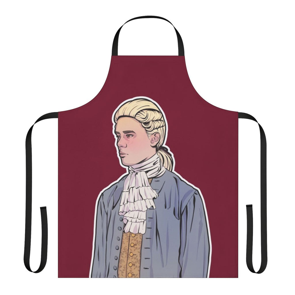 Young Royals inspired custom apron featuring Prince Wilhelm character artwork