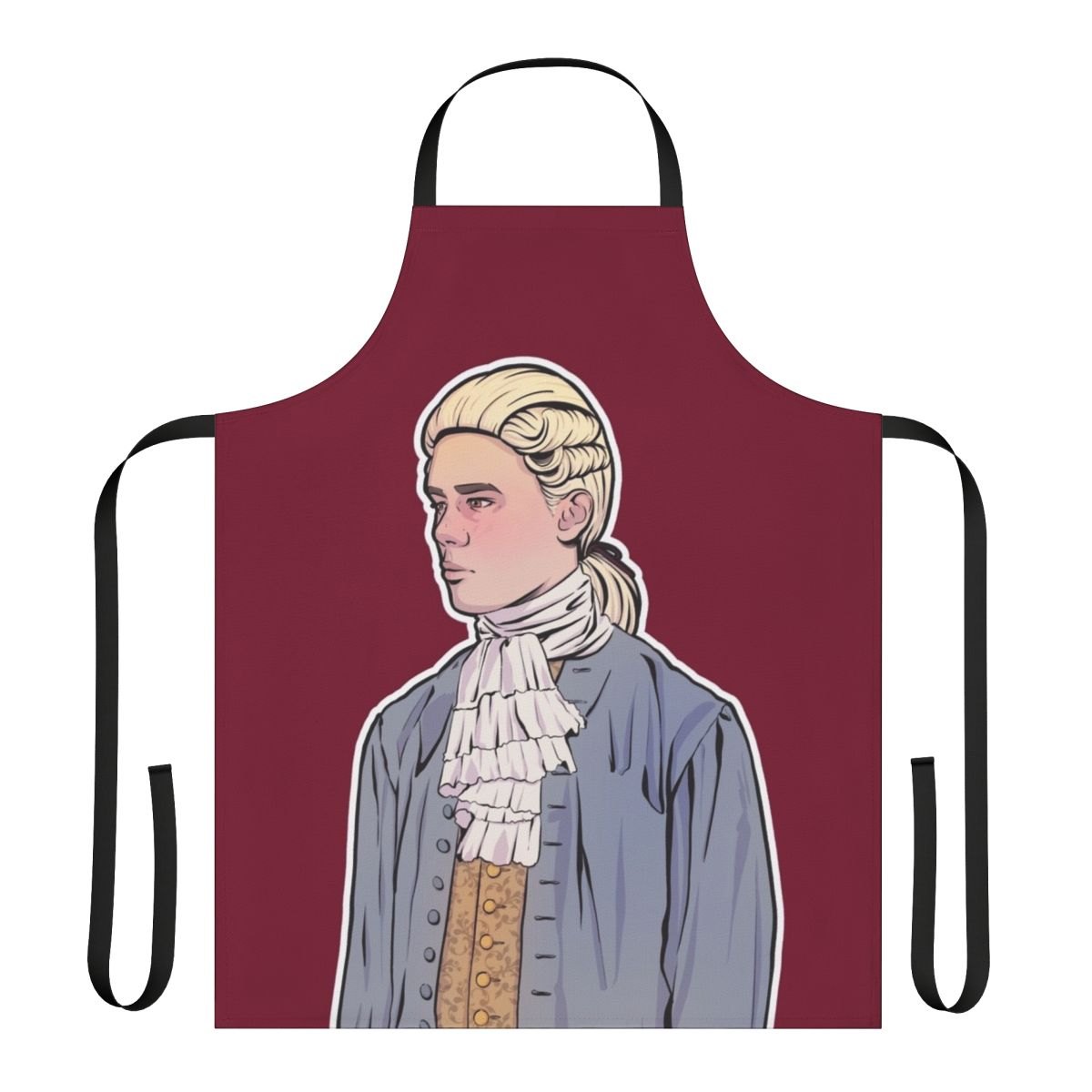 Young Royals inspired custom apron featuring Prince Wilhelm character artwork