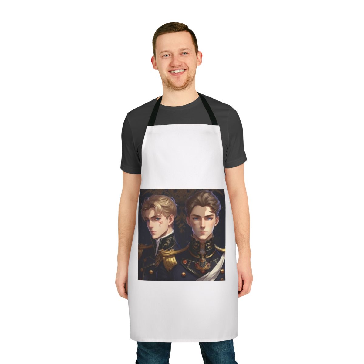 Apron featuring the characters Wilhelm and Simon from the Netflix series Young Royals