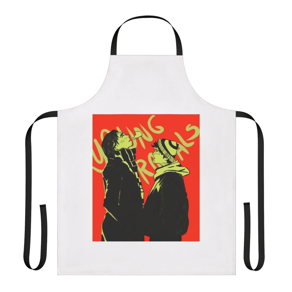 Apron with a digital illustration of the young royals from the Netflix series