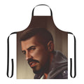 A portrait of Yuri Boyka, the iconic action movie hero, printed on a high-quality apron.