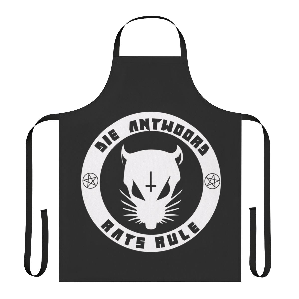 Ratz White Apron - A unique, zef-style ninja-inspired apron