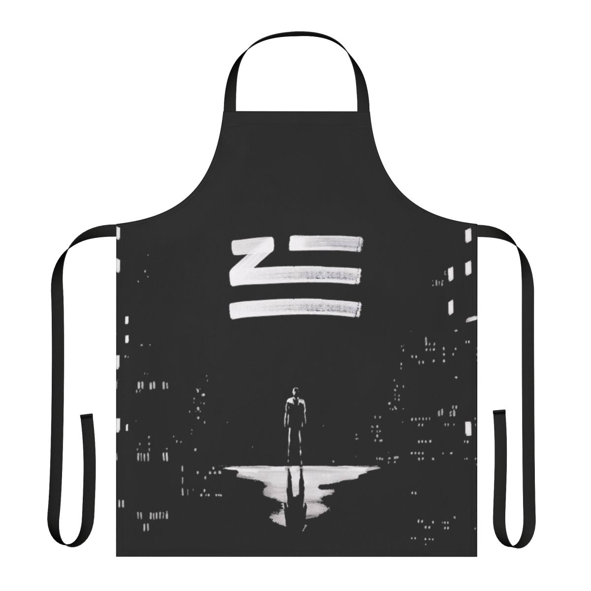 Zhu-inspired apron with urban and electronic music design