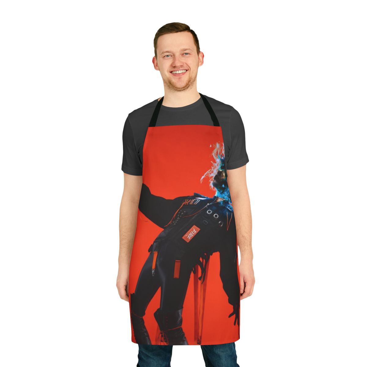 Ziyoou-Vachi inspired apron featuring a queen bee design, perfect for anime and J-pop enthusiasts.